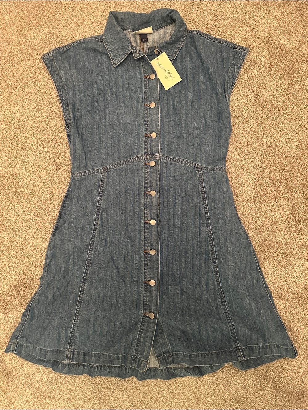 Universal Thread Button-Front Denim Dress SM